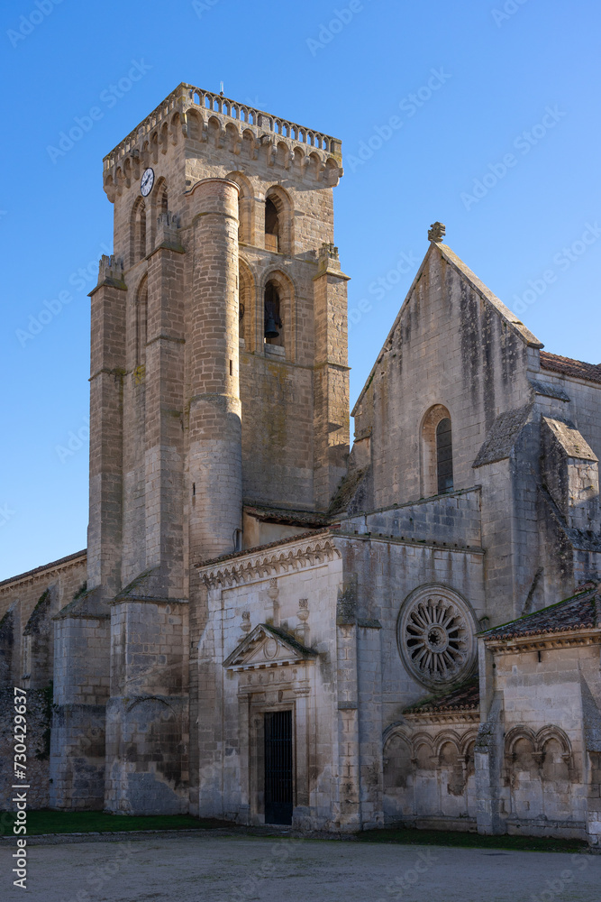 The Huelgas monastery in the city of Burgos in a sunny day. Castilla y Leon, Spain.