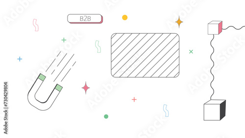 Vector illustrations of revitalize B2B strategy. Explore digital marketing, web content, and online promotion. Drive sales, engage audiences, and symbolize success with dynamic visuals.