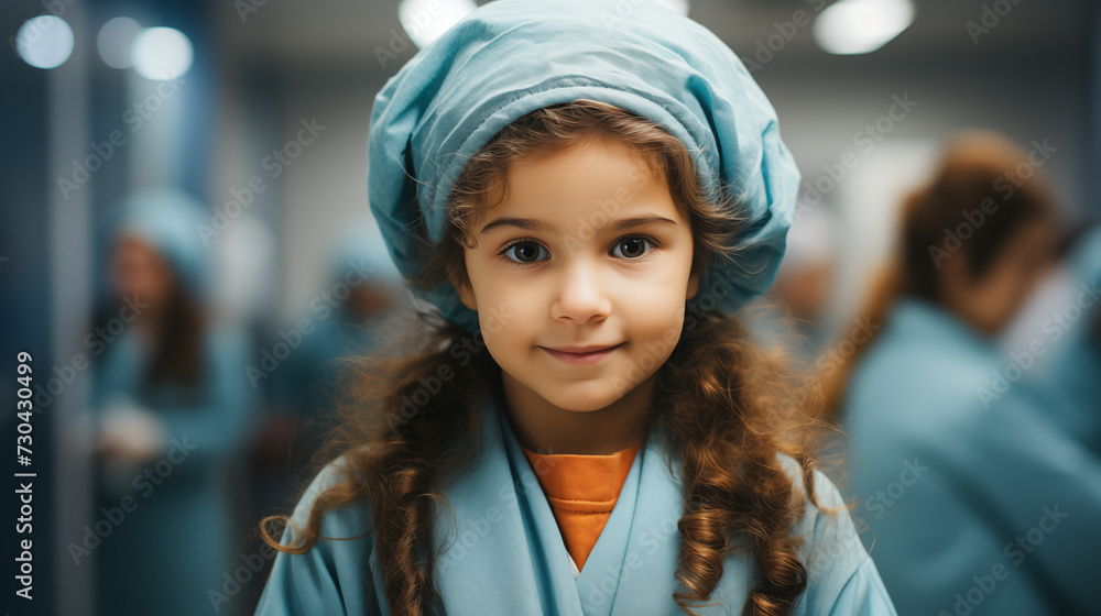 Young girl medical nurse in Blue medical Scrub Suit Young girl medical nurse in Blue medical Scrub Suit