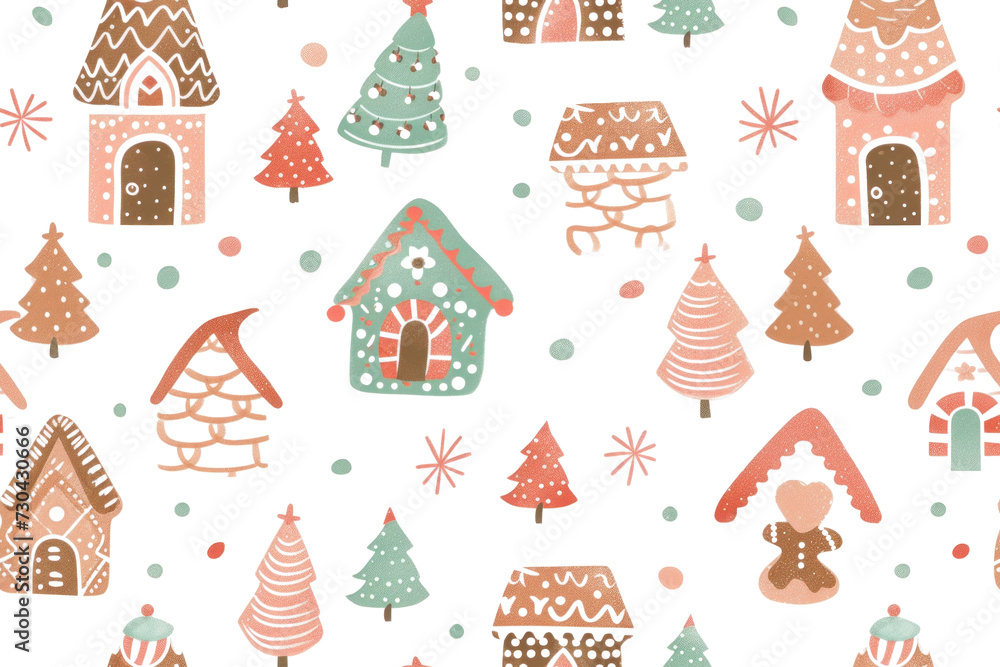 New Year Christmas Pastel Pattern New Year Christmas Pastel Pattern