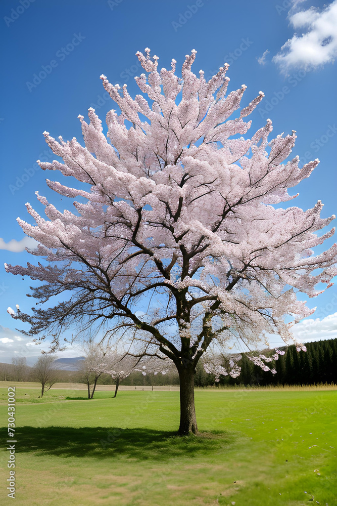 A quite impressive ai generated image depicting a blooming apple tree A quite impressive ai generated image depicting a blooming apple tree