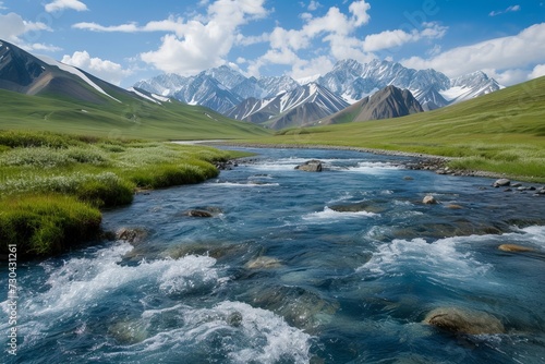 Crystalline rivers winding through untouched wilderness, a journey untold. © furyon