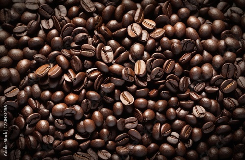 Coffee grain background top view