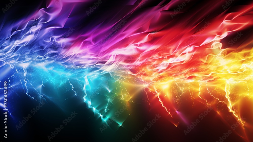 Rainbow Colored Background With Black Background Rainbow Colored Background With Black Background