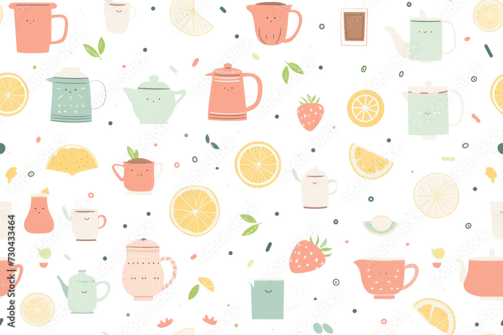 Pastel Morning Kitchenware Pattern Pastel Morning Kitchenware Pattern