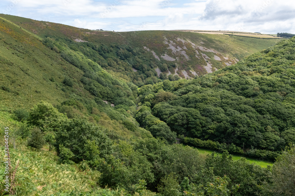 Landscape photo of the Doone valley in Exmoor