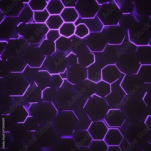 Abstract background hexagon pattern with glowing lights