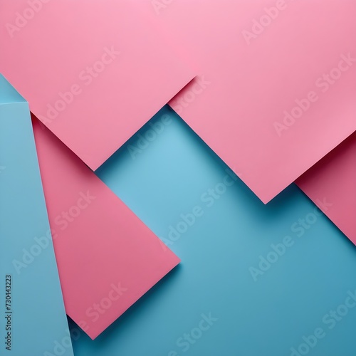 Free Download Abstract geometric background with pink, blue paper, panoramic shot - GFXLoad