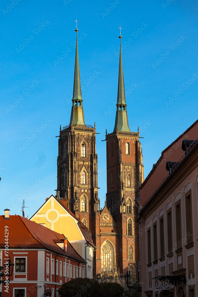 Obraz premium Cityscape panorama of the Old Town, Wroclaw, Poland