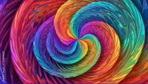 Prismatic spiral colorful and vibrant, holographic abstract background