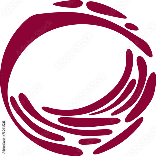 Round frame illustration. Abstract circle frame hand drawing design element