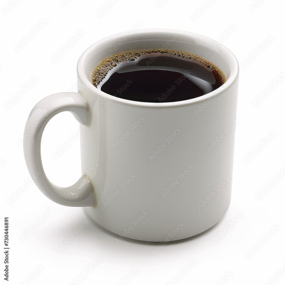 Professional Stock Photo of Coffee and Espresso in White Classic Diner Ceramic Coffee Cup on White Background. Coffee, Espresso, and Cappuccino on white. Professional Stock Photo of Coffee and Espresso in White Classic Diner Ceramic Coffee Cup on White Background. Coffee, Espresso, and Cappuccino on white.