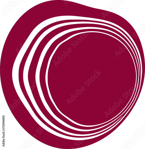 Round frame illustration. Abstract circle frame hand drawing design element
