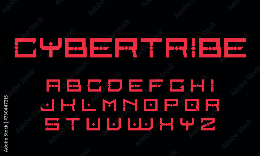 Stylish retro alphabet font in sci fi style. Typography modern space font set for logo, poster, games, interface and movie. Vector Illustration. EPS 10 Stylish retro alphabet font in sci fi style. Typography modern space font set for logo, poster, games, interface and movie. Vector Illustration. EPS 10