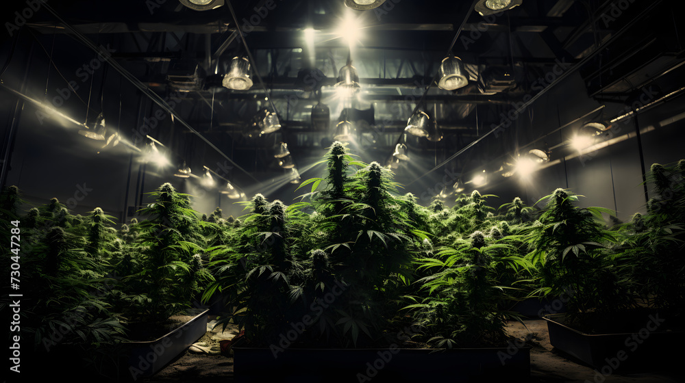 Cannabis plantage, greenhouse, weed farming, cannabis, getting high