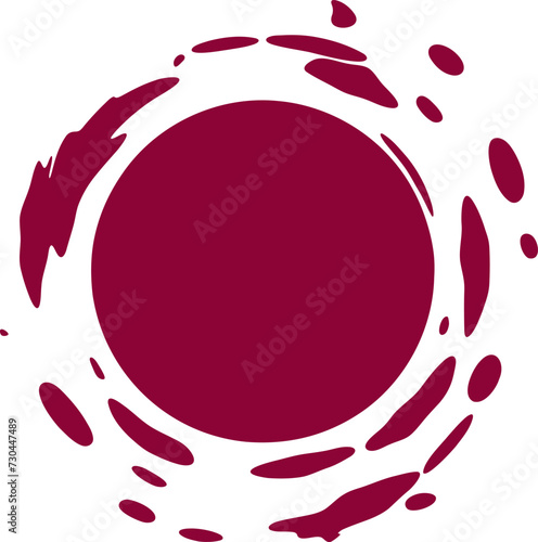 Round frame illustration. Abstract circle frame hand drawing design element