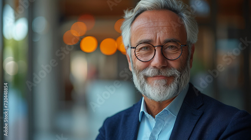 portrait of a content middle age man