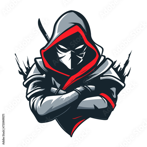 Esport vector logotype ninja, logo, icon, sticker, symbol, emblem, warrior