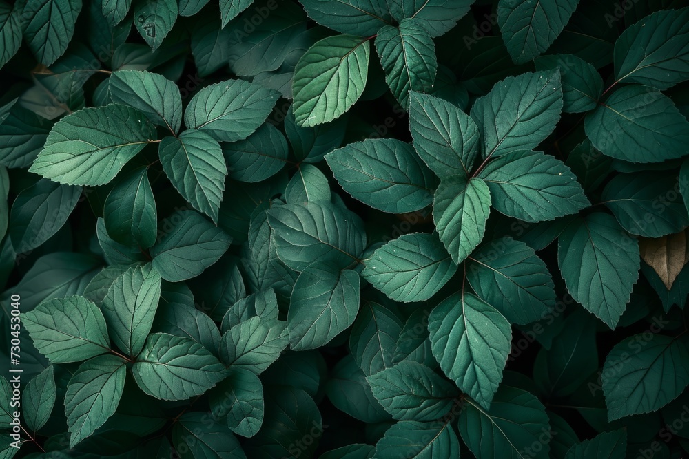 photo of the green shaded leaves Generative AI