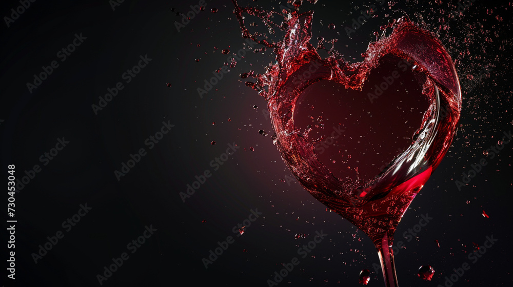 Φωτογραφία Vinous Sensuality: The Magic of Red Wine Celebrates Love in an Elegant Design for Valentine's Day