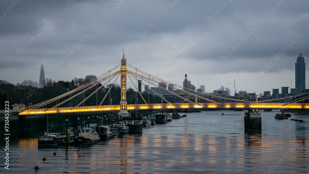 Fototapeta premium Albert Bridge night