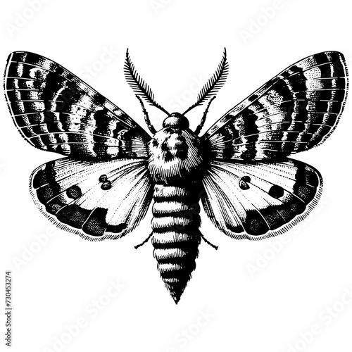 Moth Engraving photo