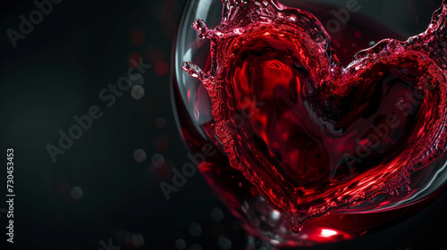 Vinous Sensuality  The Magic of Red Wine Celebrates Love in an Elegant Design for Valentine s Day...A Heart Created with the Intense Red Wine