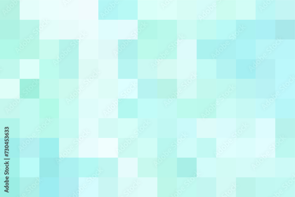 Blue pastel pixel background, gradient abstract tile background. Rectangular colourful check pattern.