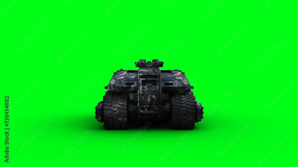Military futuristic battle car, tank. 3d rendering. Military futuristic battle car, tank. 3d rendering.
