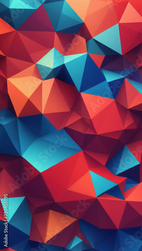 Art for inspiration from Polygonal shapes and red