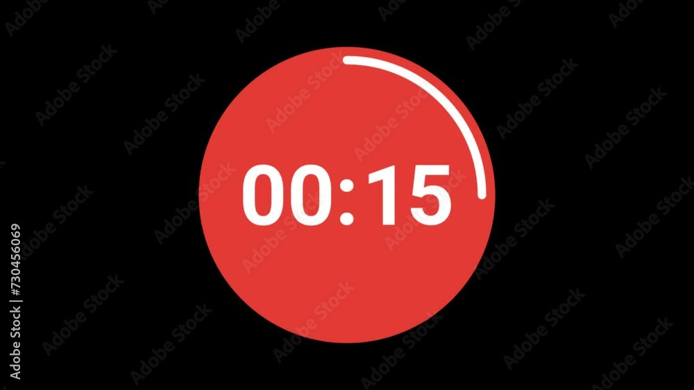 20 Second to 0 Timer Countdown Animation with transparent background 20 Second to 0 Timer Countdown Animation with transparent background