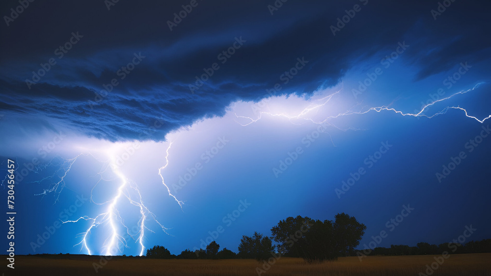 Flash of lightning on dark background. Thunderstorm Flash of lightning on dark background. Thunderstorm
