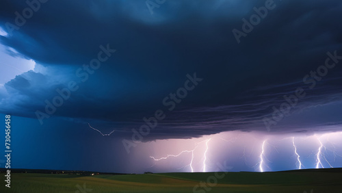 Thunderstorm  Lightning  thunder. Big clouds  stormy weather