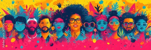 Festival of Colors: Eclectic Portraits with Botanical Backdrop