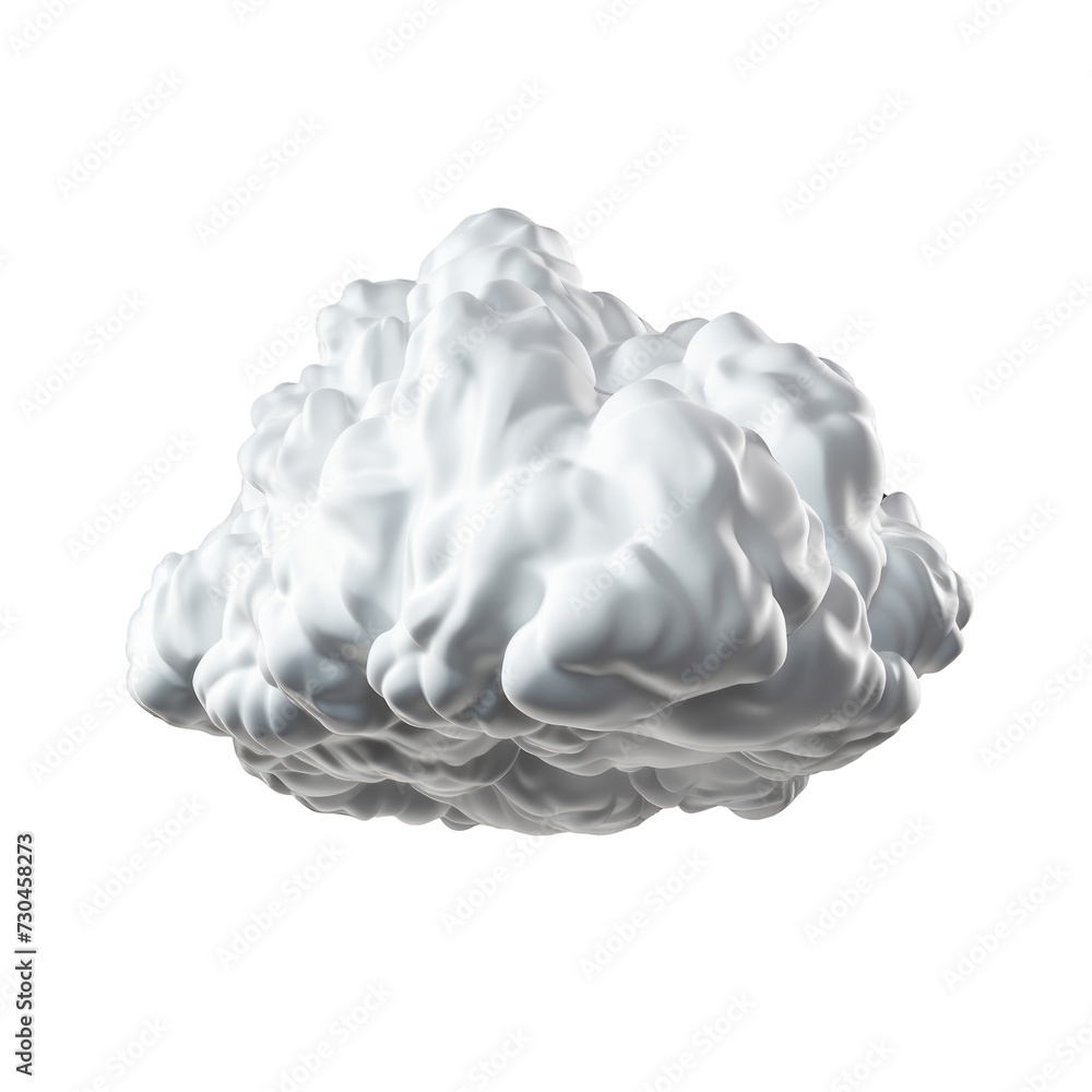3D White Cloud Illustration - Isolated on Transparent Background 3D White Cloud Illustration - Isolated on Transparent Background