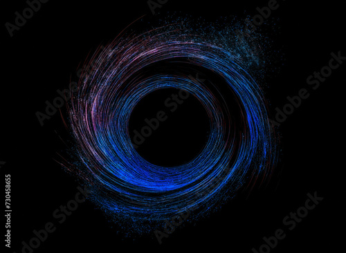 red blue round abstract background