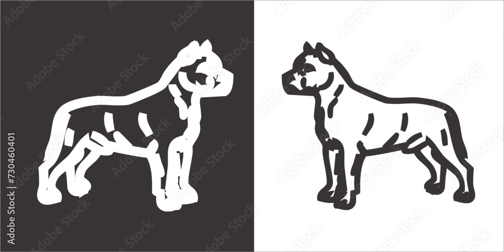 Illustration vector graphics of dog icon
