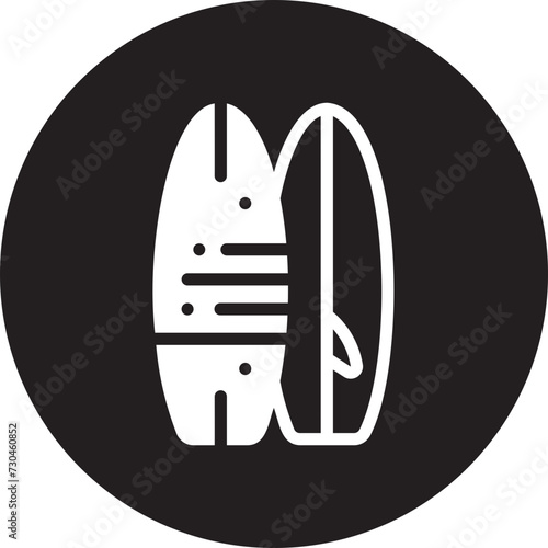 surf board glyph icon