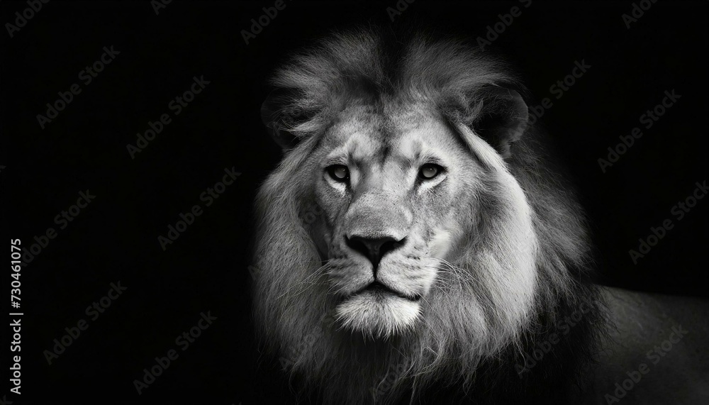 Portrait of a Beautiful lion, lion in dark. Portrait of a Beautiful lion, lion in dark.
