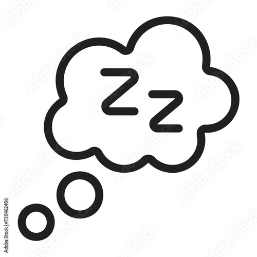 sleep line icon