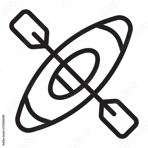kayak line icon