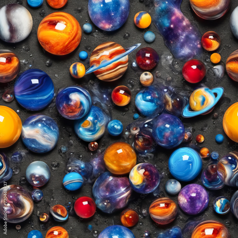 abstract background composed of colorful marbles resembling planets galaxies and the universe abstract background composed of colorful marbles resembling planets galaxies and the universe