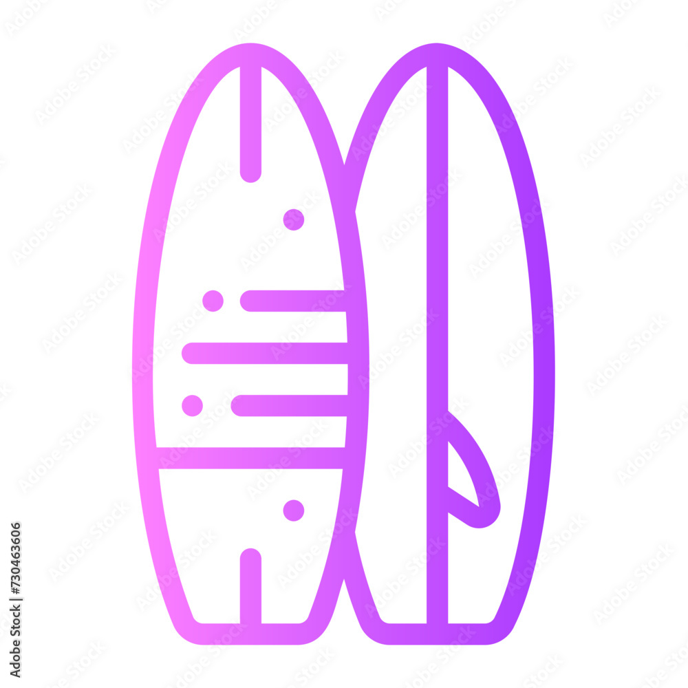 surf board gradient icon surf board gradient icon