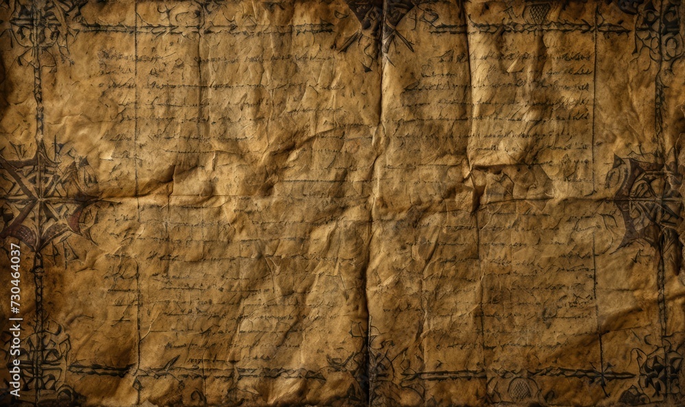 Naklejka premium Old brown paper Vintage texture background with stains