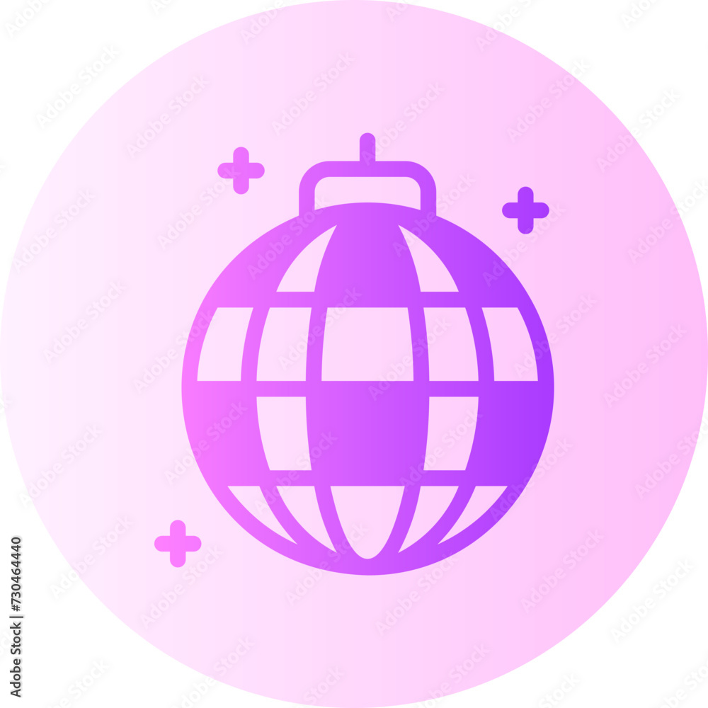 disco ball gradient icon disco ball gradient icon