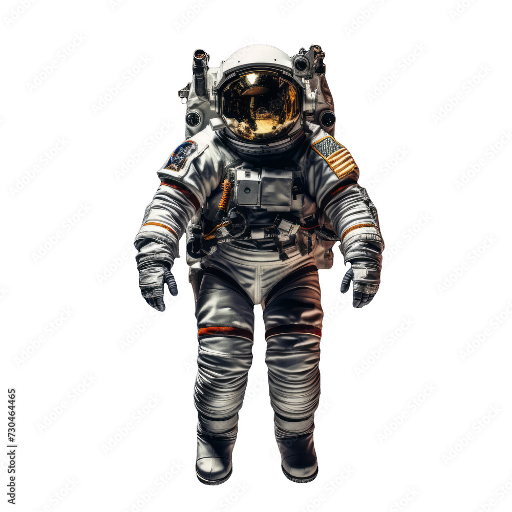 Space Explorer: Isolated Astronaut in Suit - Transparent Background PNG