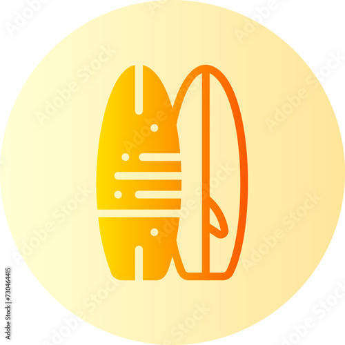 surf board gradient icon