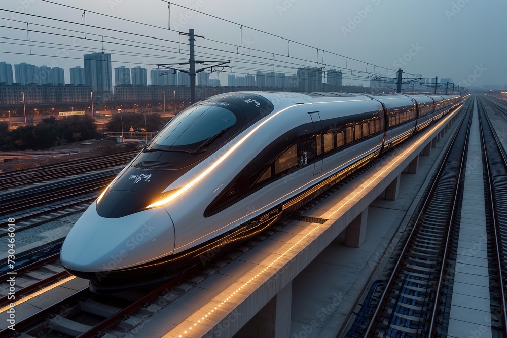 Fototapeta premium New high-speed trains China.