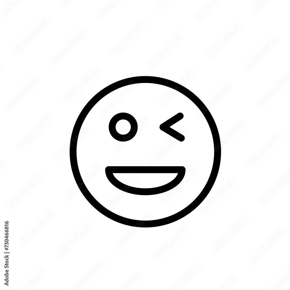 Fototapeta premium High Quality Thin Line Emoji