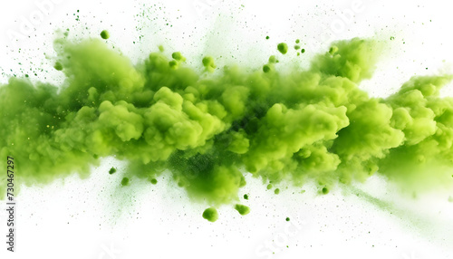 green paint splashes